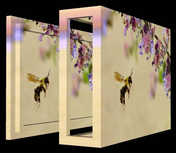 Bee box,open sided, with lid - by Tony Karp - Art in the 3rd Dimension
