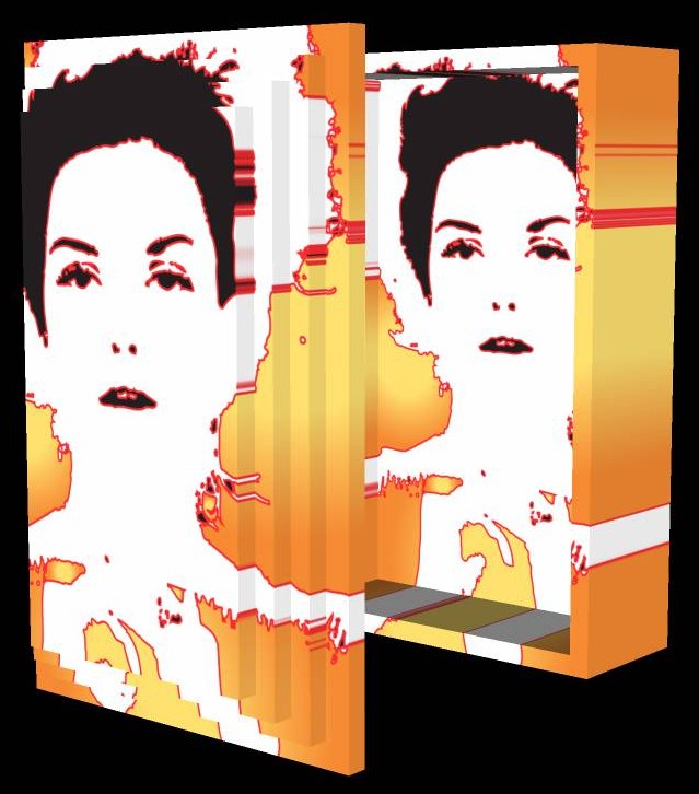 Donna Mitchell stepped box with lid - by Tony Karp - Art in the 3rd Dimension